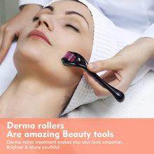 Derma roller with fine needles for skin treatment