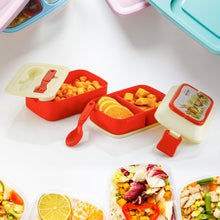 5621 Double Layer Lunch Box Stylish Lid Lunch Box With Fork & Spoon Lunch Box For Children School Lunch Box 