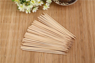 Colorful bamboo skewers for grilling and BBQ