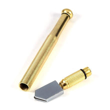 Gold metal cutter for glass, professional quality.