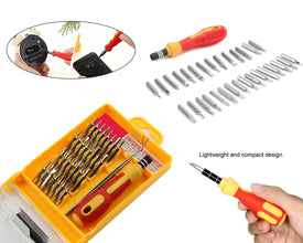 Screwdriver set with case and magnetic features