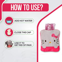 Pink Hello Kitty Small Hot Water Bag with Cover for Pain Relief