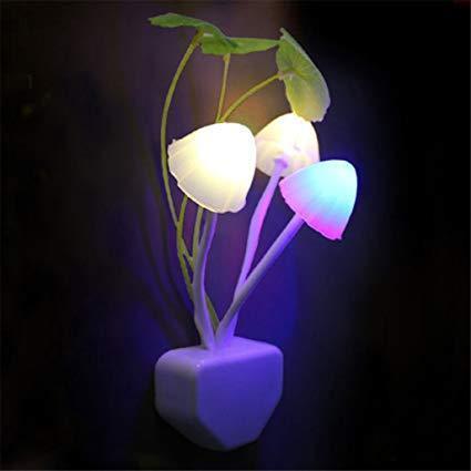 Colorful mushroom-shaped night light.